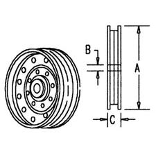 570265R91 IDLER PULLEY-FLAT FACED