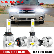 LED Headlight 9005 H1 High Low Beam Bulbs 6500K White For Subaru Baja 2003-2005