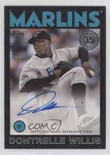 2021 Topps 1986 Baseball Series 2 Black /199 Dontrelle Willis #86B-JDO Auto 8at