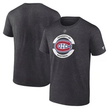 Men's Fanatics Heather Charcoal Montreal Canadiens Authentic Pro Core Secondary