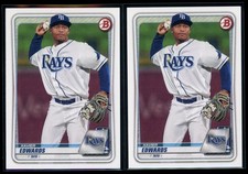 2020 Bowman Draft Paper ~ Xavier Edwards ~ LOT OF 2 ~ #BD-44 ~ Tampa Bay Rays