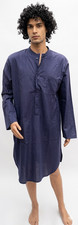 Sgarlata Home Chemise De Nuit Homme En Coton Makò Mercerisé Bleu L 2XL