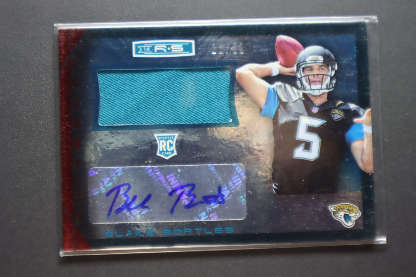 2014 Panini Rookies and Stars BLAKE BORTLES Auto /49 Patch #AM-BB RC