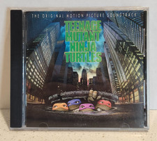 Vintage 1990 Teenage Mutant Ninja Turtles TMNT Movie Soundtrack CD With Sticker