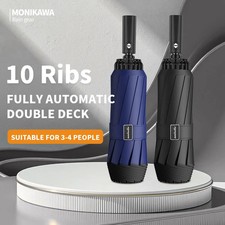 Men's 4-Person Extra-Large Fully Automatic Folding Umbrella with Thickene