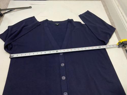 Talbots Women’s Knit Button Front Cardigan Plus Size 2X Navy Blue - Picture 6 of 14