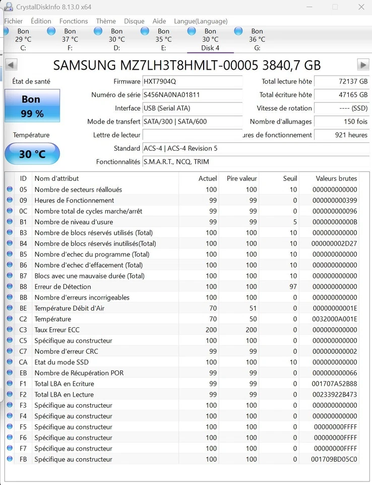 Samsung PM883 SSD 3.84TB 2.5" Sata III - Photo 3/3