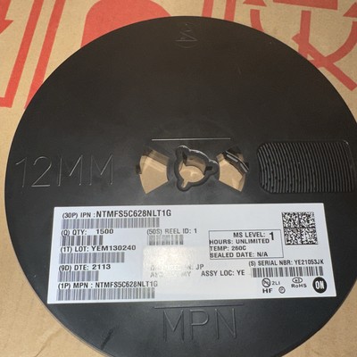 1500 Pieces NTMFS5C628NLT1G Onsemi is a N-CHANNEL FET 60V DS Breakdown Voltage