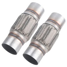 2 Pcs Exhaust Flex Pipe, 3''x 6''Stainless Steel Heavy Duty Exhaust Flex Pipe,