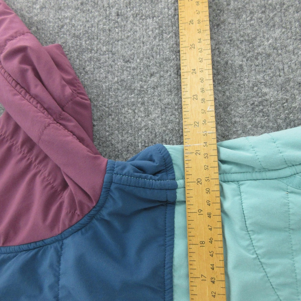Chaqueta para mujer The North Face XL colorblock azul azulado con capucha aislada cremallera completa Foto 4 de 4