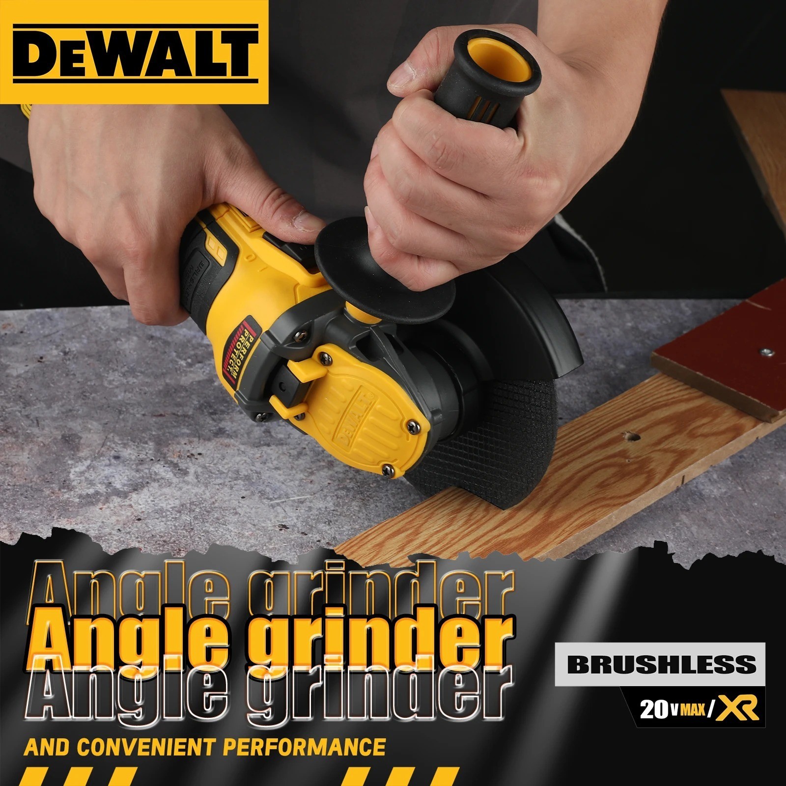 DEWALT DCG409 무선 앵글 그라인더 125mm 브러시리스 절단 그라인더 20V 5