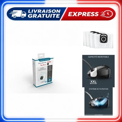 Rowenta Lot de 4 sacs Hygiène+ pour aspirateurs traineau - Photo 1/4