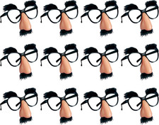 12 PCS Disguise Glasses with Funny Nose Funny Glasses with Eyebrows and Mustache