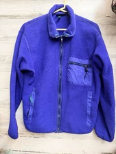 Vintage Patagonia Deep Pile Fleece 80s Made In USA Medium Men Zip Up