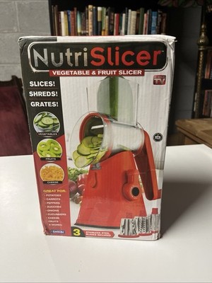 Emson Nutrislicer Vegetable Slicer Salad Chopper with Suction Base - Red