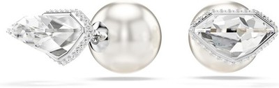 SWAROVSKI Lucent stud earrings Pavé, Ball, White, Rhodium plated 5686483 *NEW*