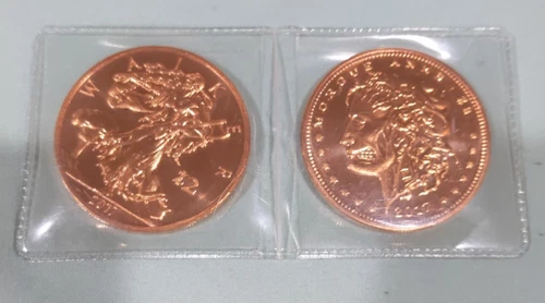 Zombucks 1 oz .999 Pure Copper two Series  2017  Apocalypse Rounds Walker/Morgue