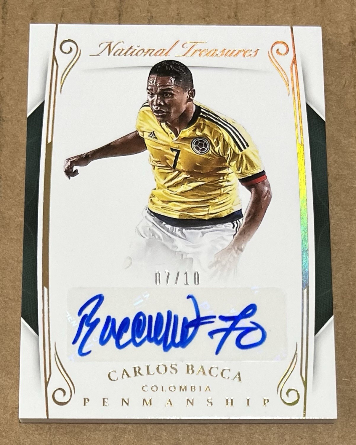 Carlos Bacca 2018 Panini National Treasures Soccer AUTO SSP #07/10 Colombia FIFA