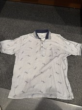 Vintage 90s Grand Slam Polo Shirt Large Gray Golf Casual Men's Penguin Pocket