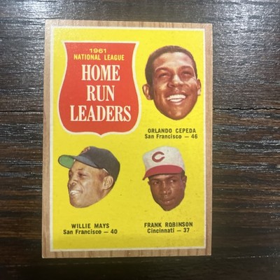   1962 Topps #54 Nl HOME RUN LEADERS MAYS,ROBINSON,CELEDA NM-MINT++