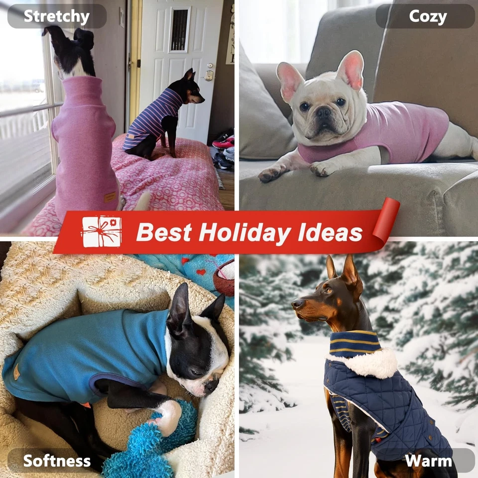 Paquete de 2 suéteres suaves para perros KYEESE ropa para perros suéteres para perros pequeños... envío rápido Foto 3 de 4