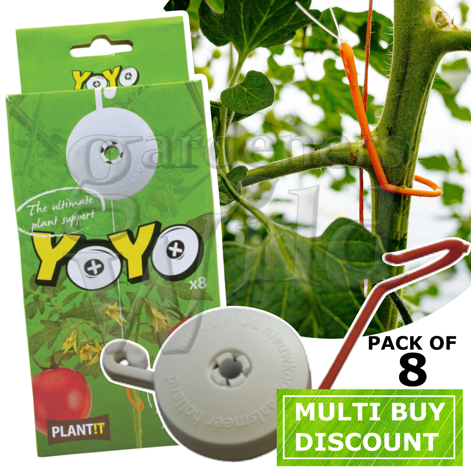 x8 YoYo PLANT SUPPORTS PLANTIT auto-tightens tomato rose trainer hydroponics