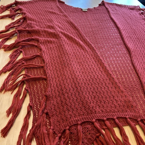 Daytrip BoHo Fringe cardigan Burnt Orange One Size - Picture 6 of 7