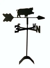 pig  weathervane black wrought iron look roof mount made in usa TLS1032RM