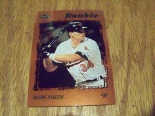 MARK SMITH  1996 ROOKIE SCORE DUGOUT COLLECTION  BASEBALL CARD