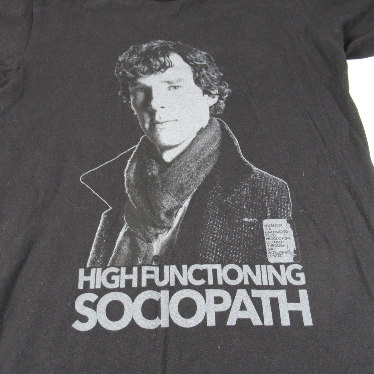 BBC Sherlock High Functioning Sociopath Men's T-shirt Size