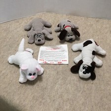 4 Tonka Pound Puppy  Pound Purry 9   Brown  White, Spotted , Gray  White