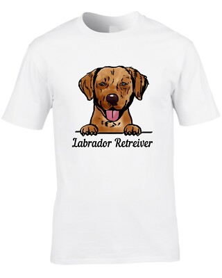 Labrador Retriever Herren T-Shirt Geschenk Haustier Hunderasse Aquarell Haustier Tier 