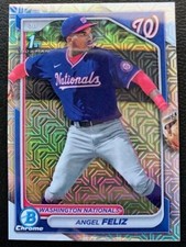 2024 BOWMAN CHROME ANGEL FELIZ NATIONALS #BCP-198 MOJO REFRACTOR 1ST BOWMAN