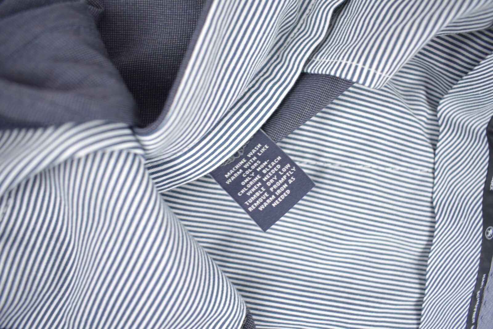 Hart Schaffner Marx Solid Gray Polyester Dress Fl… - image 4