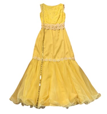 Vintage Ms Elliette California Yellow Daisy Polyester Taffeta Prom Dress Sz  10 | eBay