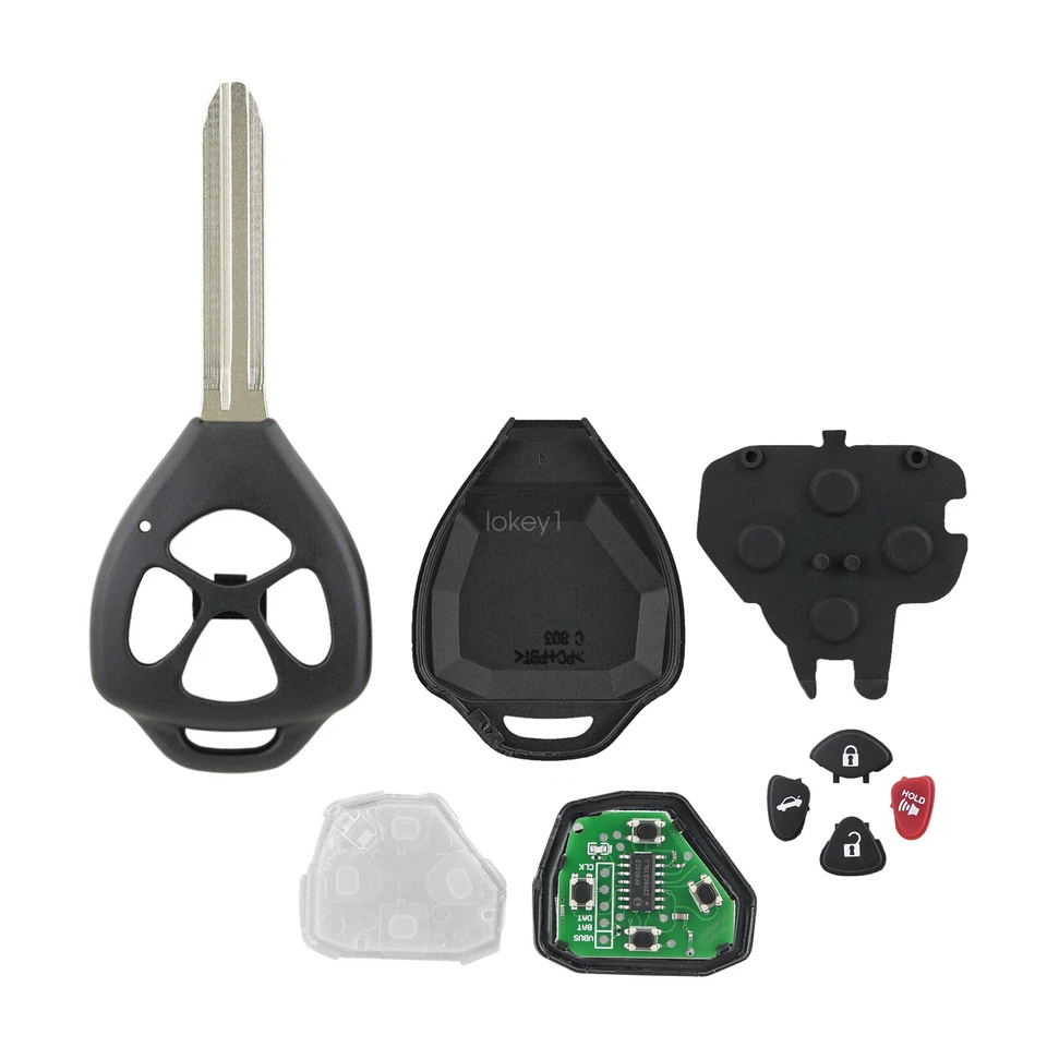 2 para 2007 2008 2009 2010 2011 Toyota Camry controle remoto chaveiro de entrada sem chave 4D67 - Imagem 3 de 4