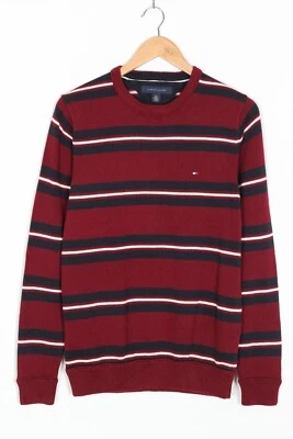 Pull pull homme TOMMY HILFIGER col rond rayé coton VR0420 - Photo 1/4