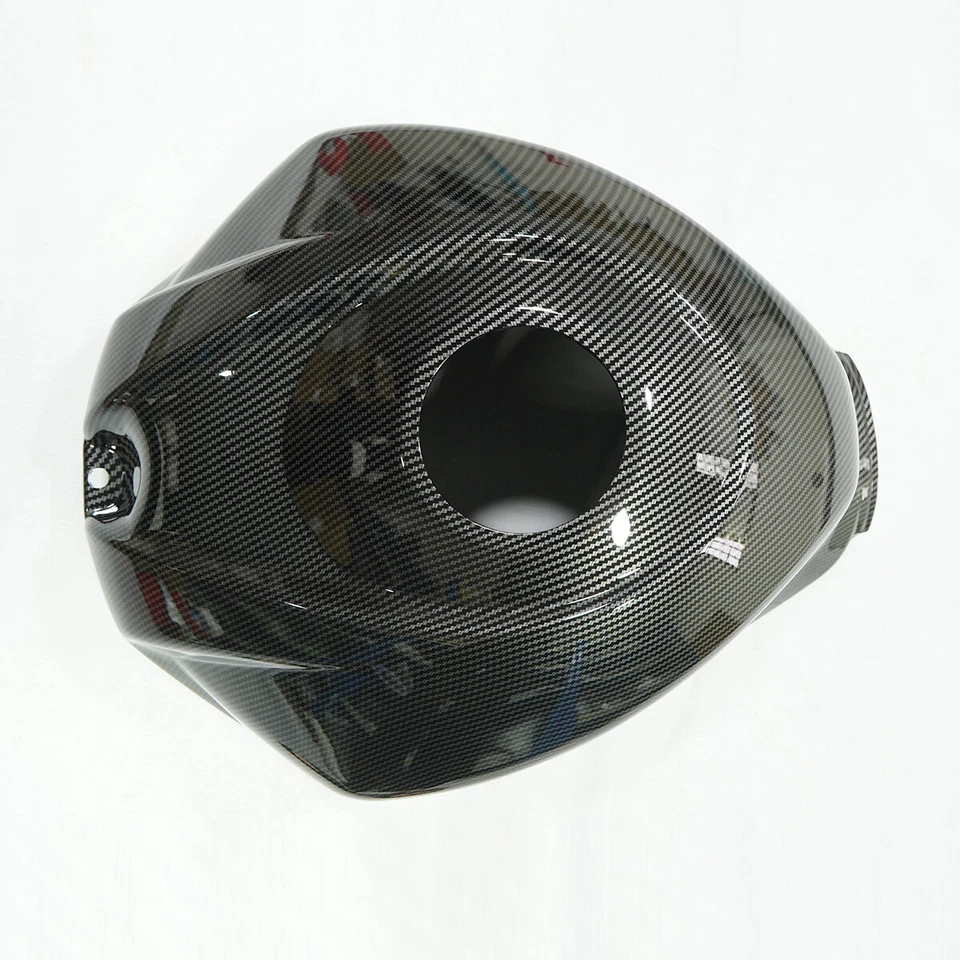 Cubierta negra del tanque de gasolina con aspecto de fibra de carbono para Suzuki GSXR1000 2007 2008 07 08 Foto 3 de 4
