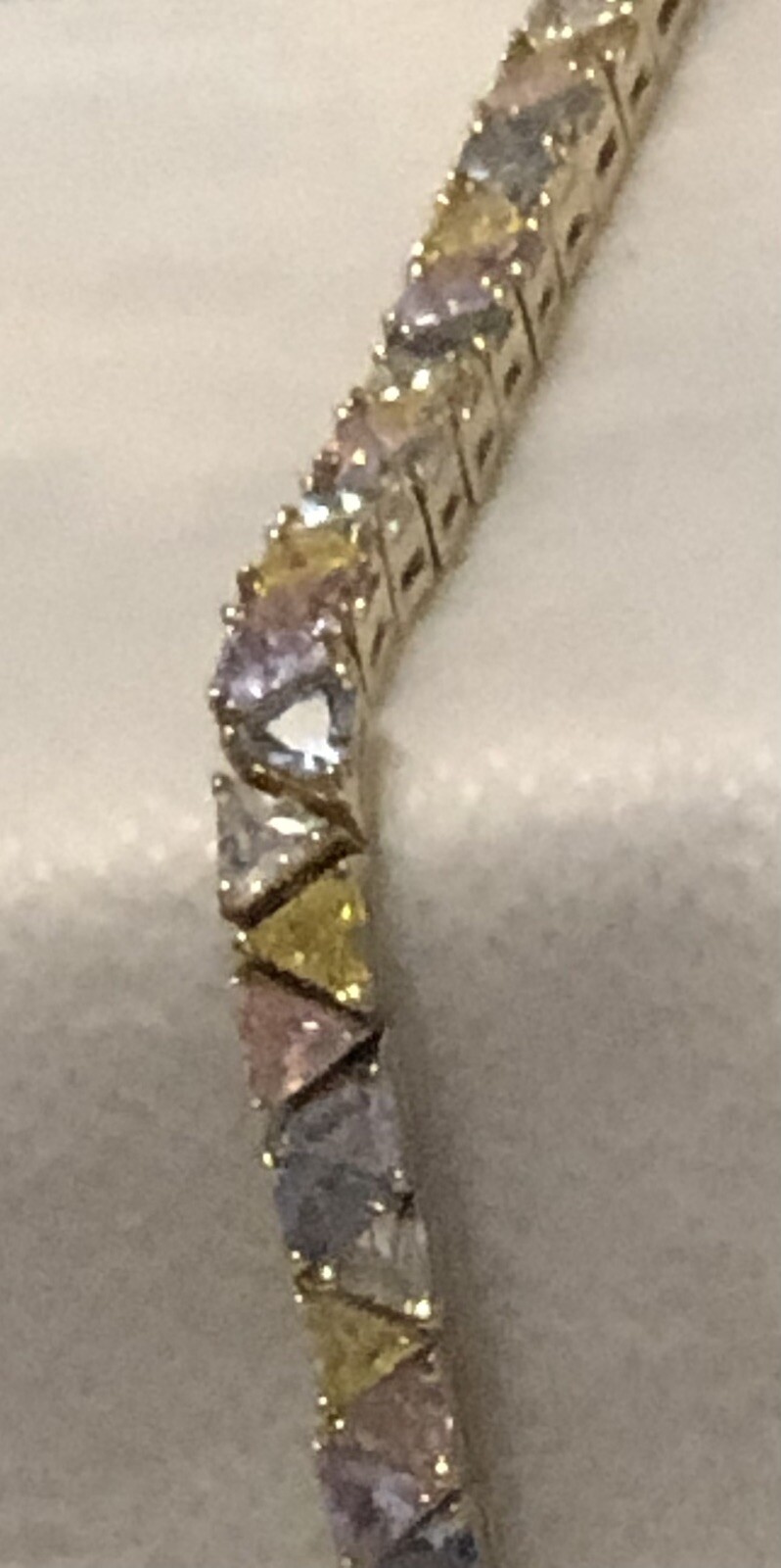 Silver Bracelet Multi- Colored Cubic Zirconia Sto… - image 10