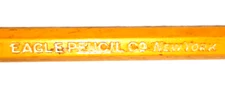 "EAGLE PENCIL CO  New Yok" Yellow Used Wood Pencil