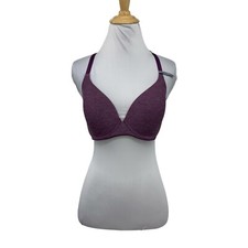 Aerie Bra Womens 34D Purple Sunnie Full Coverage Criss Cross Padded Underwire
