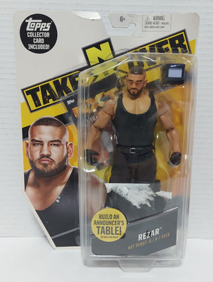 WWE Mattel 6in Action Figure Wrestlers NXT Rezar with BAF + Tops Cards Wrestling