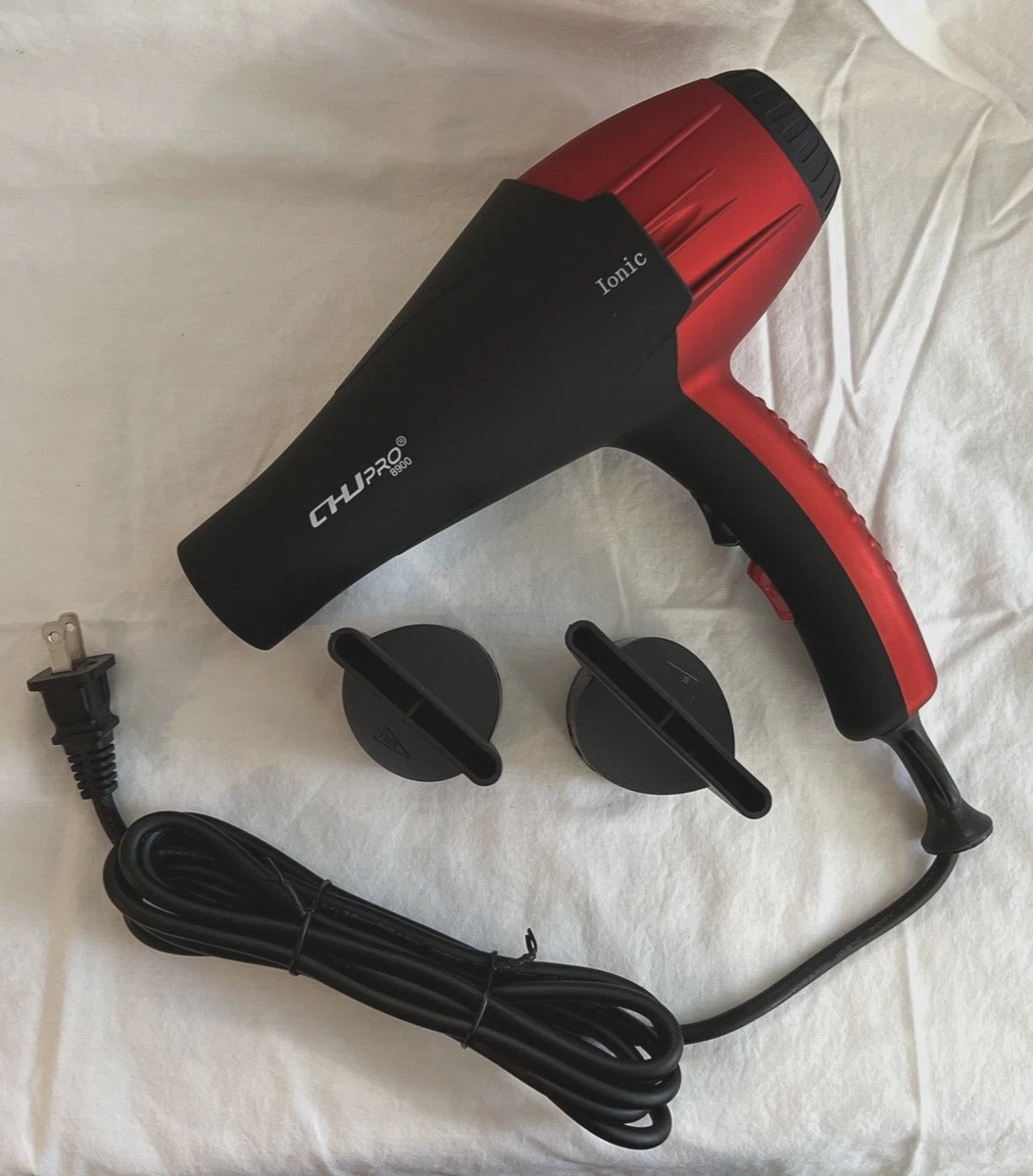 S che cheveux professionnel ChjPro 8900 Ionic noir rouge