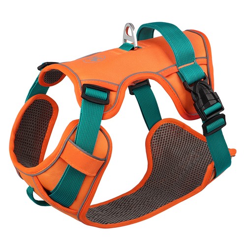 Reflektierendes Hundegeschirr ohne Ziehen Air Mesh Nylon Fluchtsicher Weste mit Kontrollgriff - Bild 3 von 18
