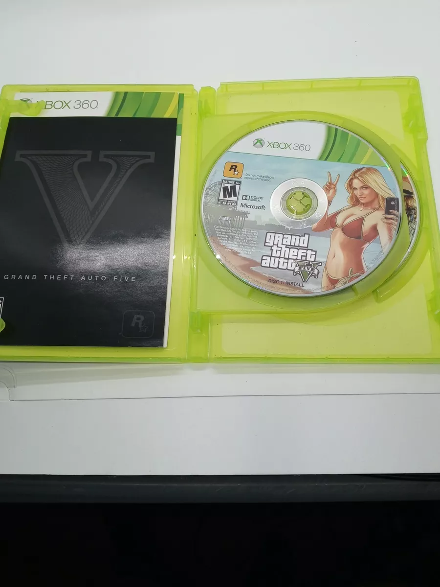 Grand Theft Auto V Microsoft Xbox 360 Disc 1 Only Install Disc GTA 5 & Case.