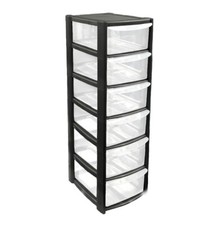 3/4/5/6 Large Drawer Plastic Tower Trolley for School Office Home Desk Storage