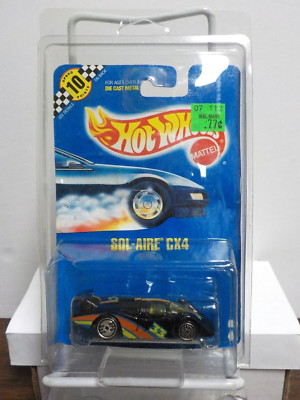 C0619 1990 Mattel Hot Wheels ''SOL-AIRE CX4 (#2)'' Diecast Car w/ Protector (Worn)