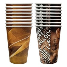 Disposable Coffee Cup 9oz Hot Drink Paper Cups for Tea, Office, Parties, Travel