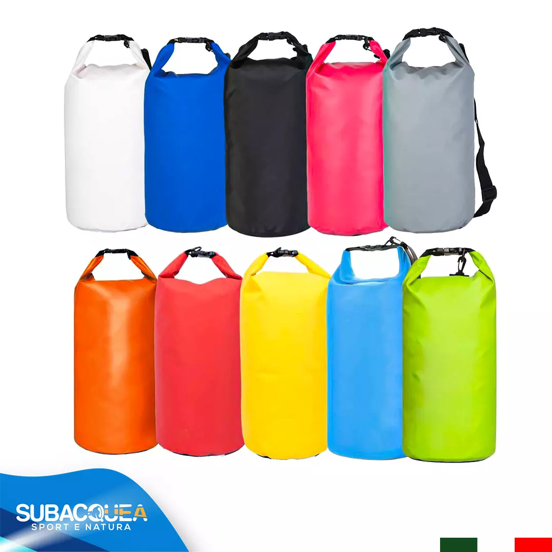 SACCA ZAINO BORSONE 20L BORSA IMPERMEABILE PVC,STAGNA PER BARCA PISCINA MARE