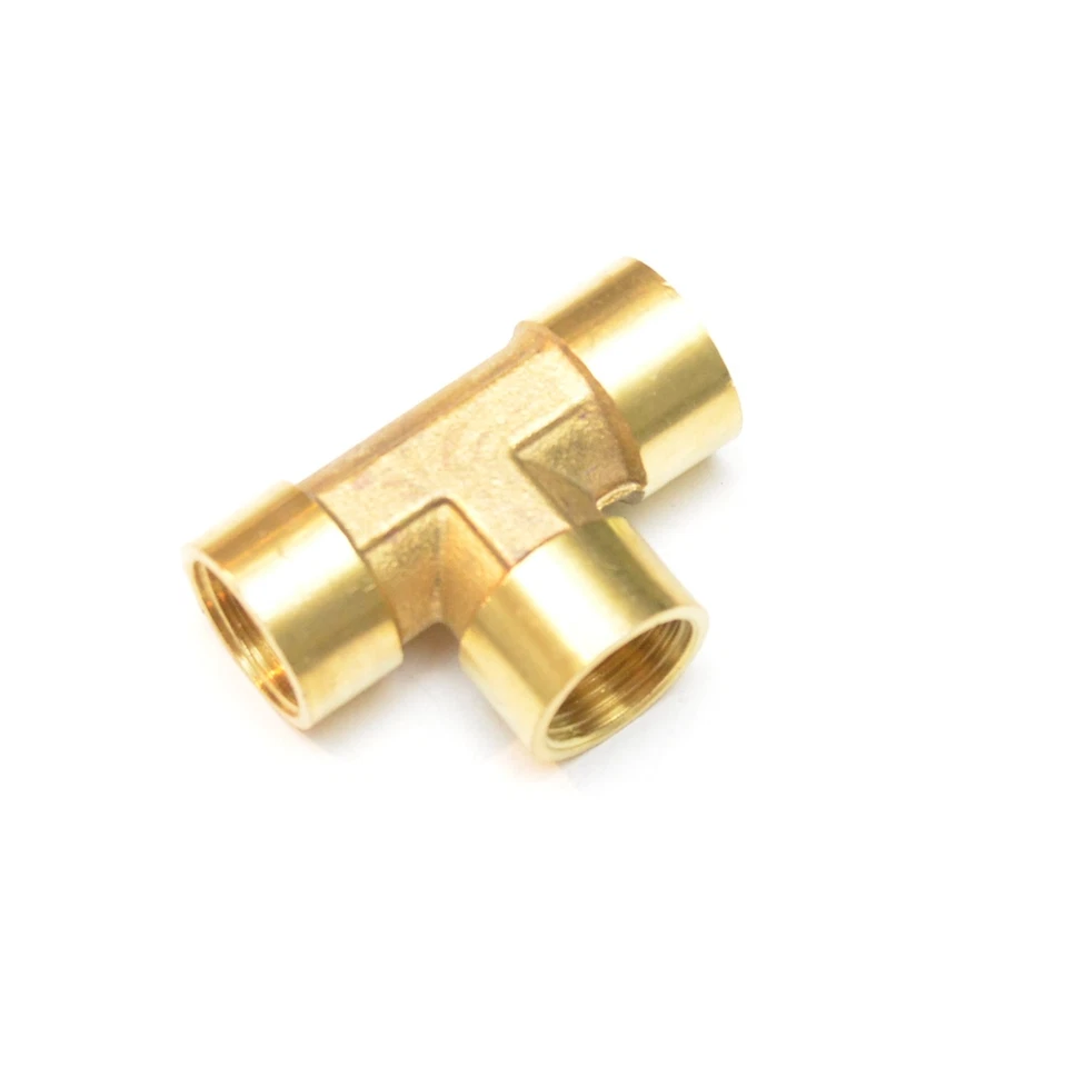 3/8 BSP Female Tee British Pipe Brass Fitting Fuel Air Water Oil Gas FasParts - Image 4 of 4